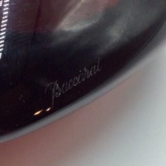 Baccarat Red Crystal Heart Paperweight Signed Vintage 3 Inch