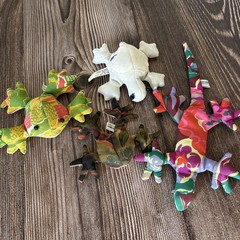 VTG 1990’s Sand Filled Sea Animals Multicolor 4” Set of 4~Frogs, Turtle, Lizard