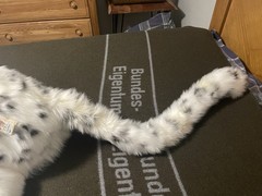 Rare Hansa Lifesize Snow Leopard Premium Plush With Tags. 6’6” Long. Head-Tail