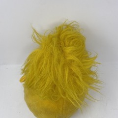 Vintage 90s Ajena Plush Bird Toy Rainbow Yellow Paris France 13” 33cm