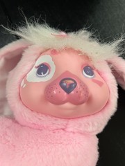 Vtg Bunny Surprise Mom & 2 Babies Rabbit 1992 Plush Pink bunny No Collar