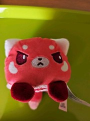 Reversible Plush Stuffed Animal, Mini Under 6 in, Pink/Red/White