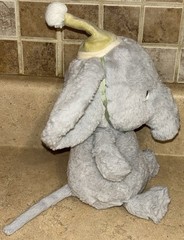 Rare Jellycat Jollipop Elephant Grey With Party Hat Preowened