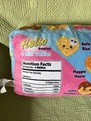 iscream Waffle Time Fleece Pillow Plush Toy With 2 Plush Hello Breakfast