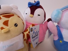 PUDGY PENGUINS Set Of 4 Plush Buddy Collectible Soft Toy Giraffe Flower+NEW+CODE