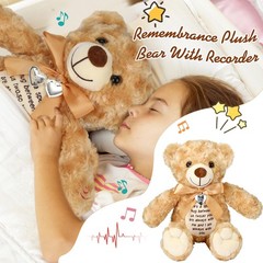 12 Inch Bear Stuffed Animals with Voice Recorder Photo Pendant Set Cute Soft …