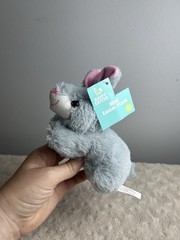 Tom’s Toy International Gray White Bunny Rabbit Plush Stuffed Animal Pink Mini