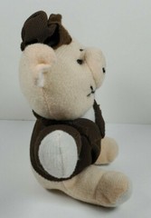 Plush Pig in Brown Jacket and Hat 4.5″ Tall Stuffed Toy Made in China