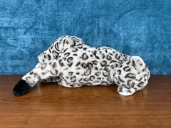 FAO Schwarz 22” Snow Leopard Plush Realistic White Gray Black Nice Fur
