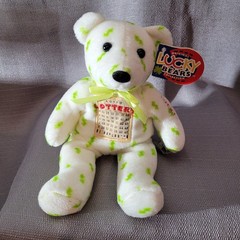 Lottery Bear Plush with Clip Vintage with Clip Lucky Bear Lotto Lottery VTG