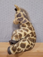 1994 Vintage Zoo Borns Ed Kaplan Baby Giraffe Flocked Head Plush Toy 11″