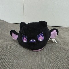 TeeTurtle Plushiverse Reversible Bat Plush Black Purple Flame Eyes Pastel Sleep