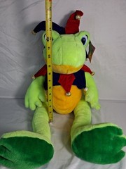Classic Toy Co 2003 Jester Frog Plush Stuffed Animal 14″ Sit 22″-24″ Stand NEW
