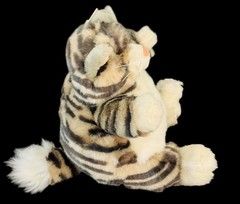 Unipak Baby Plumpee Grey Black Tiger Striped Tabby Fat Cat Kitty 7” Plush Kitten