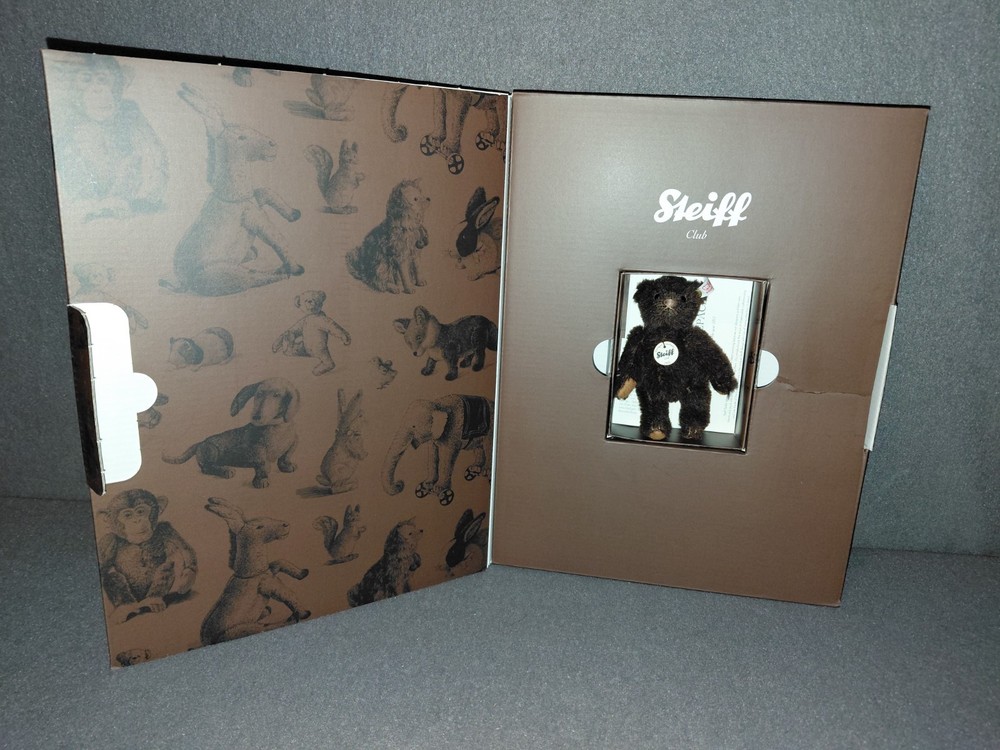 Steiff Club Miniature Teddy Bear,2011, COA, boxed, 10cm, alpaca,Tag #421167, NIB