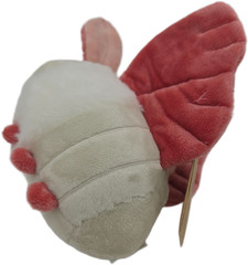 Bellzi Moth Plush Mothi White Body Pink Wings 6 in Stuffed Animal New w Tags
