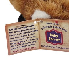 Senario Plush Mini Scoozie Baby Ferret Collectible Toy 2000 Limited Edition