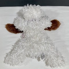 Chosun White Floppy Puppy Dog Brown Tail Ears Nose Plush Pellet Stuffed Toy 12″