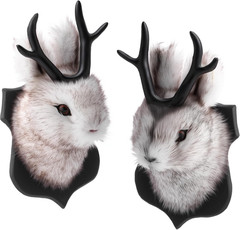 2 Pack 13″ the Jackalope Plush Stuffed Animal Wall Mount Plush