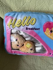 iscream Waffle Time Fleece Pillow Plush Toy With 2 Plush Hello Breakfast