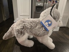 Ice King Bear Husky Plush 12″ Super Soft Dog Grey And White Siberian Huskey