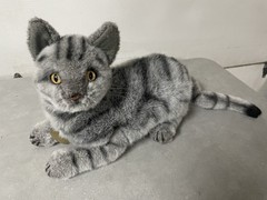 Dakin Plush Classique American Shorthair Gray Cat Vintage Stuffy Lifesize -MINT!