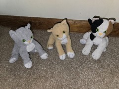 Lillian Vernon 3 Plush Kitty Cat Great Vintage Set Well Loved