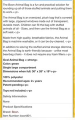 Boon Oval Animal Plush Stuffed Animal Storage Bag in Green – Hard to Find