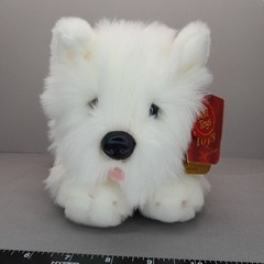 Keel Toys Signature Puppies Westie West Highland White Terrier Plush Dog White