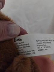 lot of 6 stuffed dogs including, Mattel Barbie 2017, paw patrol and a justice