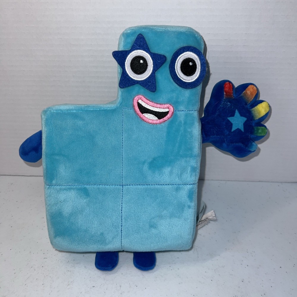 hand2mind Numberblocks Five Plush Toy Lights Up Singing Talking Blue 2023 10”