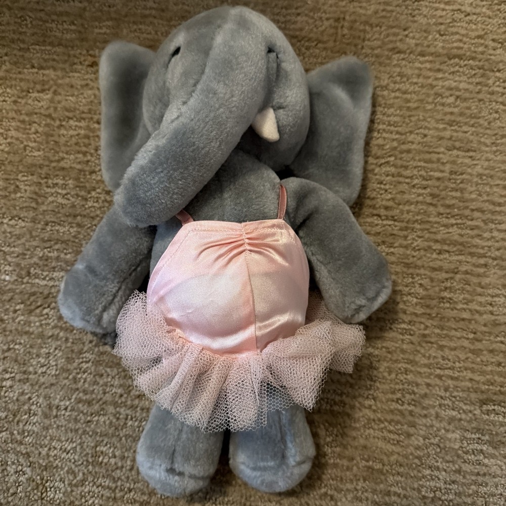 SS Happiness Crew Stuffed Plush Tasha Elephant With Ballerina Tutu Small Vintage