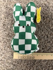 Peeps Plush Green And White Checkerboard Bunny