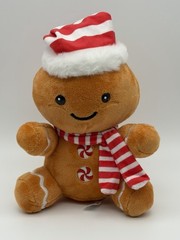 American Greetings Gingerbread Man 8″ Christmas Plush Stuffed Animal Hat & Scarf