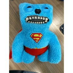 Fugglers DC Comics Superman 9 Inch Plush Monster Blue Red Cape Realistic Teeth