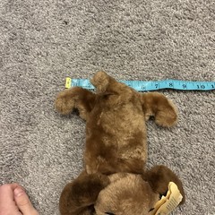 NEW!! 1973 Dakin Mini Drooper Dog 5″ Plush Light Brown Nutshell Plush Bean Bag