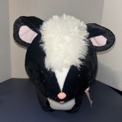 AMUSE Sugar Sugar Skunk 14″ Plush Pink Bow Black White Stuffed Animal
