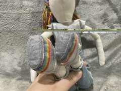 Pottery Barn Kids Flour Shop 20” Knit Unicorn Plush Amirah Kassem RARE! Rainbow
