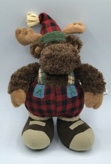 Gotta Getta Gund Plush Rutland Moose in Check Overalls 88622