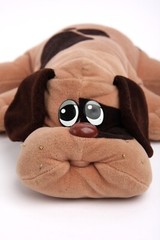 Vintage Pound Puppies Light Brown with Dark Brown Spots 18″ Puppy Tonka 1985