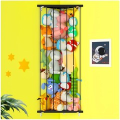 Space-Saving Stuffed Animal Holder – Black Triangular Shelf