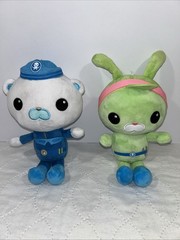Lot Of 2 Octonauts Crew Plush Capt Barnacles & Tweak Bunny Stuffie Stuff Animal.