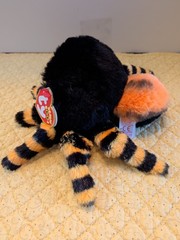 Ty Beanie Boos Charlotte The Halloween Spider Orange Black 6″ Stuffed Animal NWT