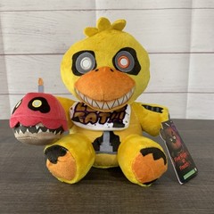 GENUINE FNAF NIGHTMARE CHICA 8” Plush w/ Glow in the Dark Eyes by Jazwares