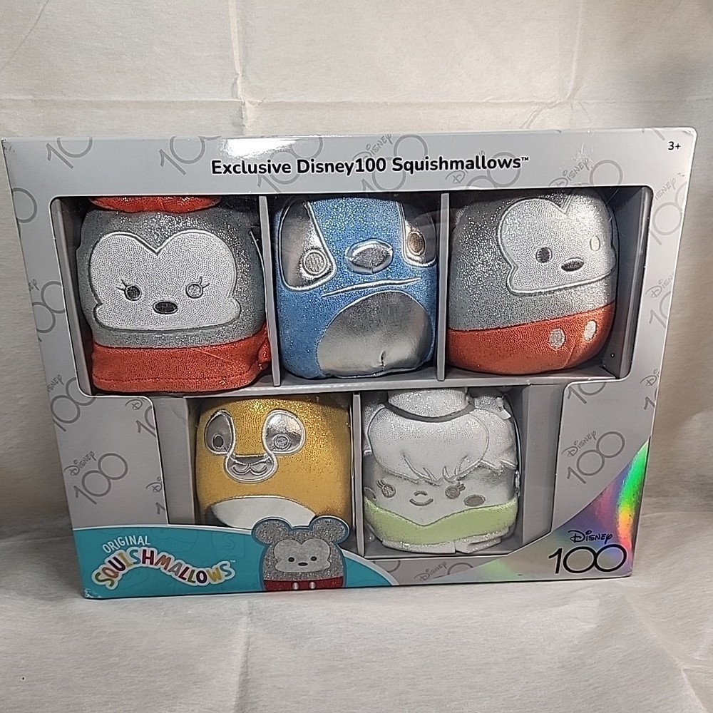 BRAND NEW Original Exclusive Squishmallows Disney 100 – 5pk Box Set NRFB