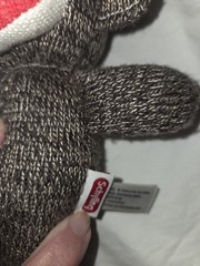 Schylling Sock Monkey Baby Brown Red White Stuffed Animal 8″ Plush