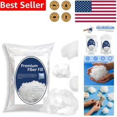 White Polyester Fiber Fill Stuffing for Plush Toys & Crafts Washable