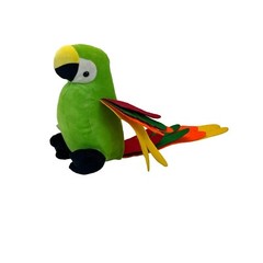 Peluche Maraca Pirate Parrot 10″ Plush Green Multicolor Feathers Soft Toy