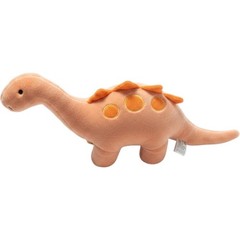 The Beauty Collective Peach Dinosaur Plush Weighted Glass Beads Orange Spots