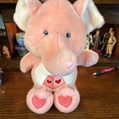 Care Bear Cousins Plush Lotsa Heart Pink Elephant Embroidered Design Dated 2004